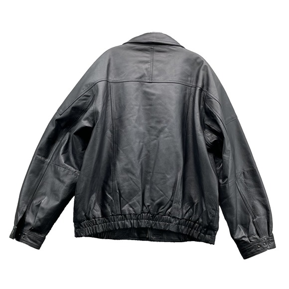 Vintage Northcrest 100% Leather Bomber Jacket Men XL Insulated Flight Streetwear - Picture 2 of 10
